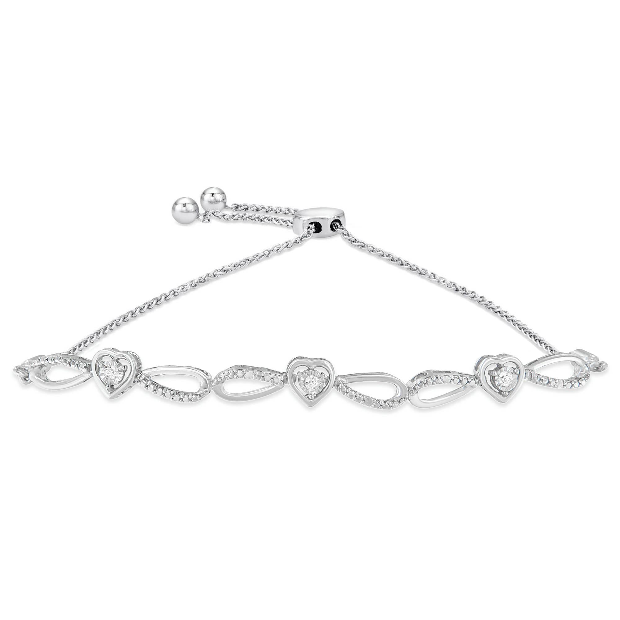 NEW 925 2024 Silver Diamond Heart Anklet