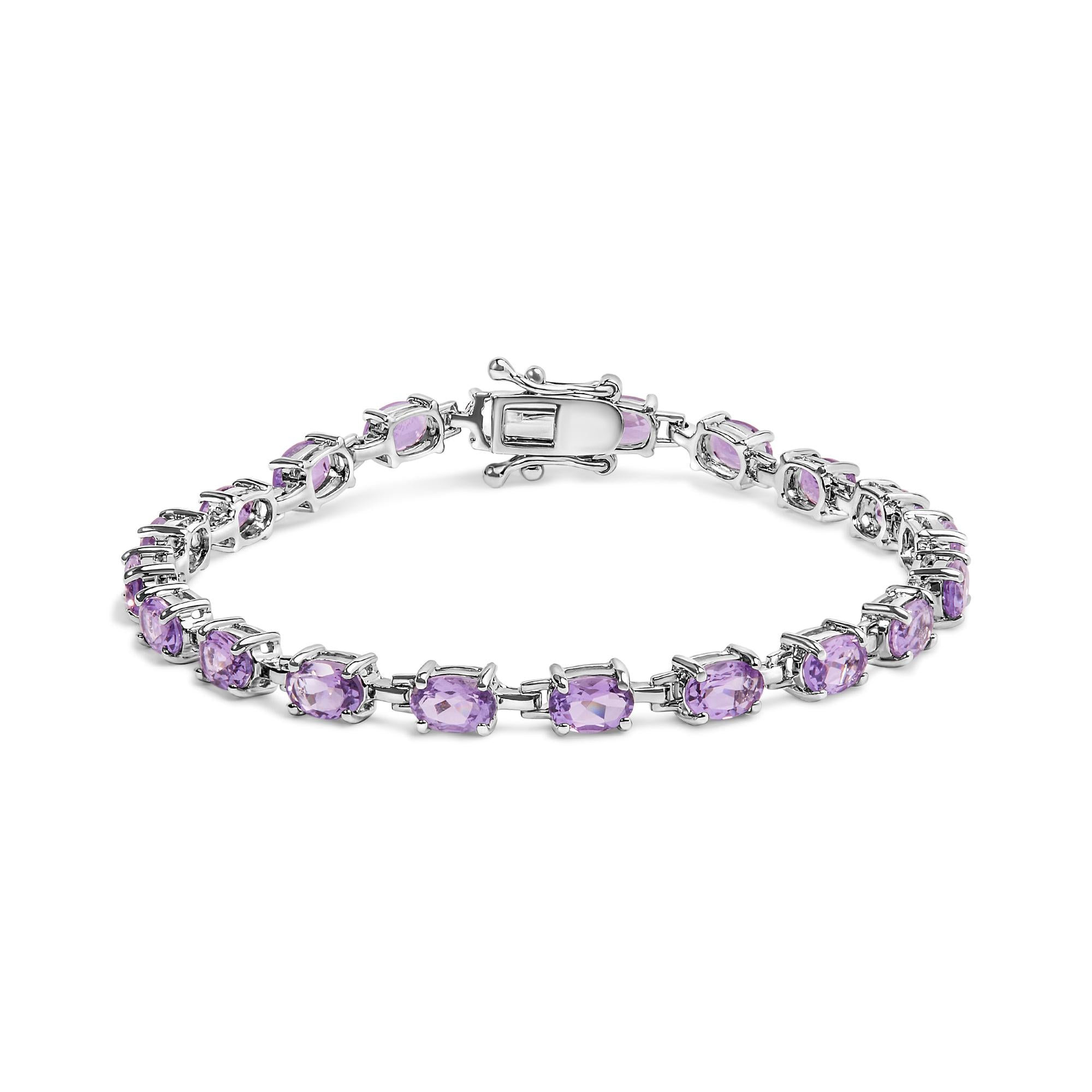 .925 Amethyst popular statement bracelet